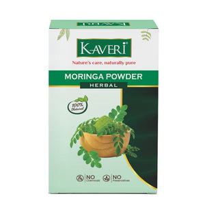 Kaveri Moringa Powder for Hair & Skin Care | Natural Moringa Leaf Powder | Herbal Face Pack & Hair Mask | Supports Healthy Hair & Glowing Skin | Chemicals & Preservatives Free 200g