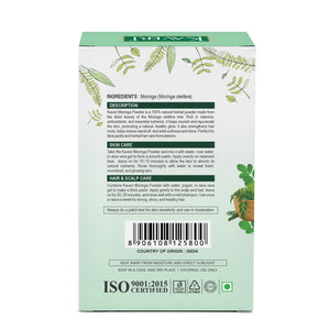Kaveri Moringa Powder for Hair & Skin Care | Natural Moringa Leaf Powder | Herbal Face Pack & Hair Mask | Supports Healthy Hair & Glowing Skin | Chemicals & Preservatives Free 200g