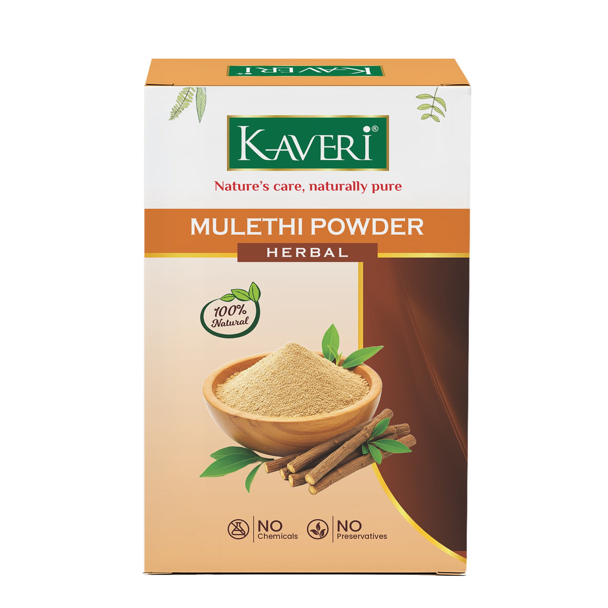 Kaveri Mulethi Powder for Skin & Hair Care | Pure Licorice Root Powder | Natural Face Pack for Glowing Skin | Herbal Hair & Scalp Care | Chemical & Preservative Free | 200g