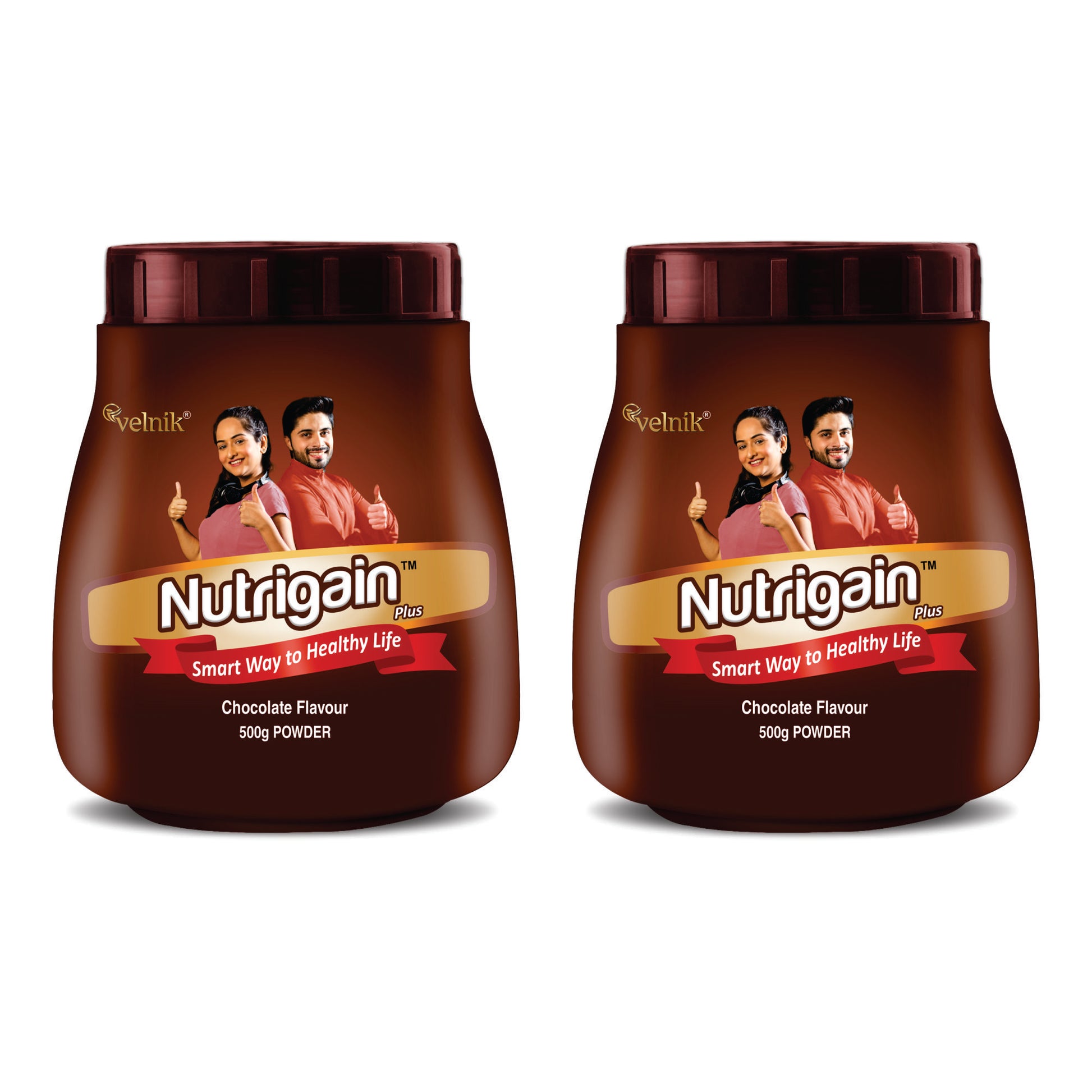 Nutrigain Plus - Ayurvedic Weight Gainer (2x500g) | Your Body’s Natural Weight Gain Partner | Chocolate Flavour.