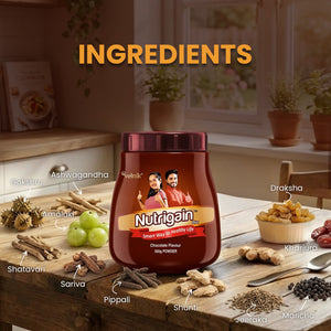 Ayurvedic Weight Gainer Supplement Powder for Women and Men Chocolate Flavour 500 gm (pack of 2)