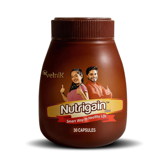 Nutrigain Ayurvedic Weight Gain Capsules for Men & Women | 30 Capsules