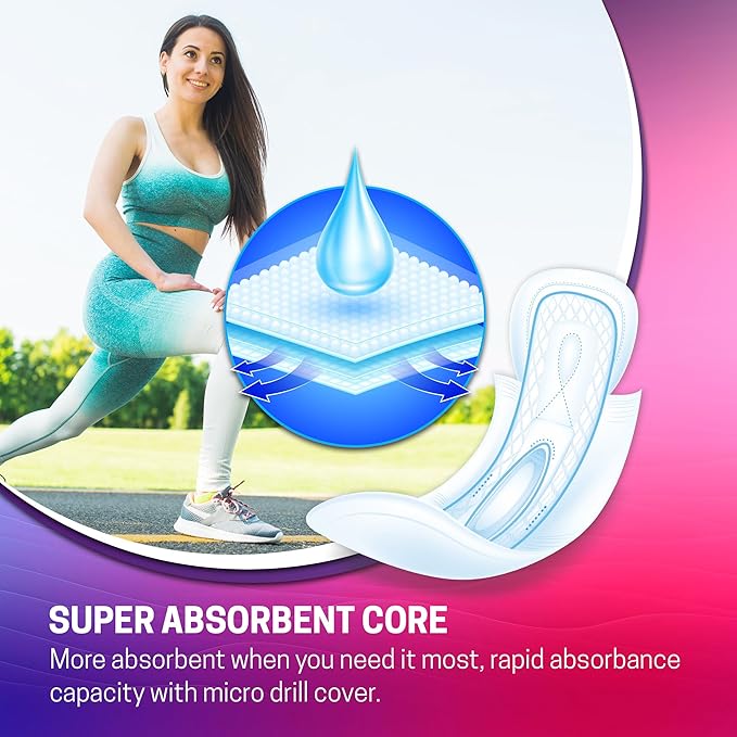 Elois Sanitary Pad for Women Girls Ultra Soft Cotton Period Pads for Women | 40 Soft Cotton Pads for All day Ultra Comfort | Locks Heavy flow | Prevent Rashes | Odour Control – XL (280mm) (Pack of 2)