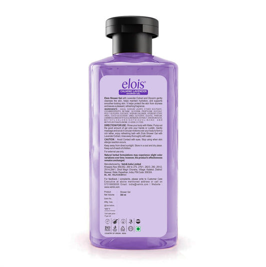 Elois Body Shower Gel For Gentle Cleansing With Deep Nourshing Formula Hydrates Skin for Women & Men Suitable for All Skin Types 300ml (Lavender)