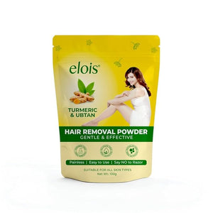 Elois Hair Removal Powder For Woman Bikini Area – Pack Of 1 & 2 100 Gram Hair Remover Herbal Wax Powder Pain Less For All Skin Types Hands, Legs, Underarms, Bikini & Intimate Area – Aleo Vera & Ubtan | Chandan & Ubtan | Chocolate | Turmeric & Ubtan