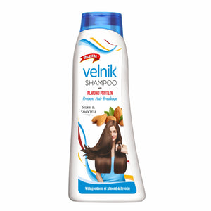 Velnik Natural Shine Hair Shampoo with Goodness of Almond Prevent Hair Breakage For Silky Smoothing and Dry Hair - pack of 3 (88ml)