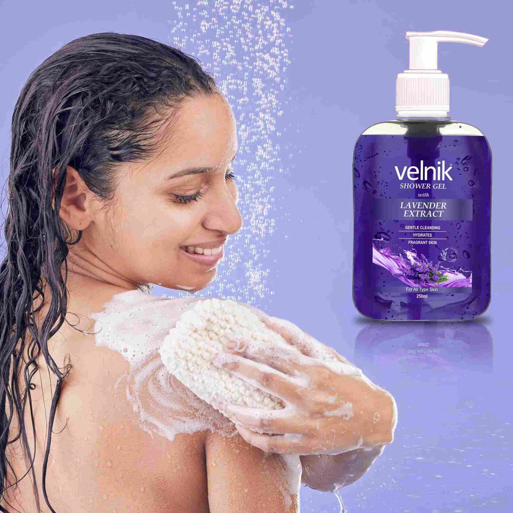 Velnik Shower Gel with Lavender Extract | 250ml | Pack Of 3