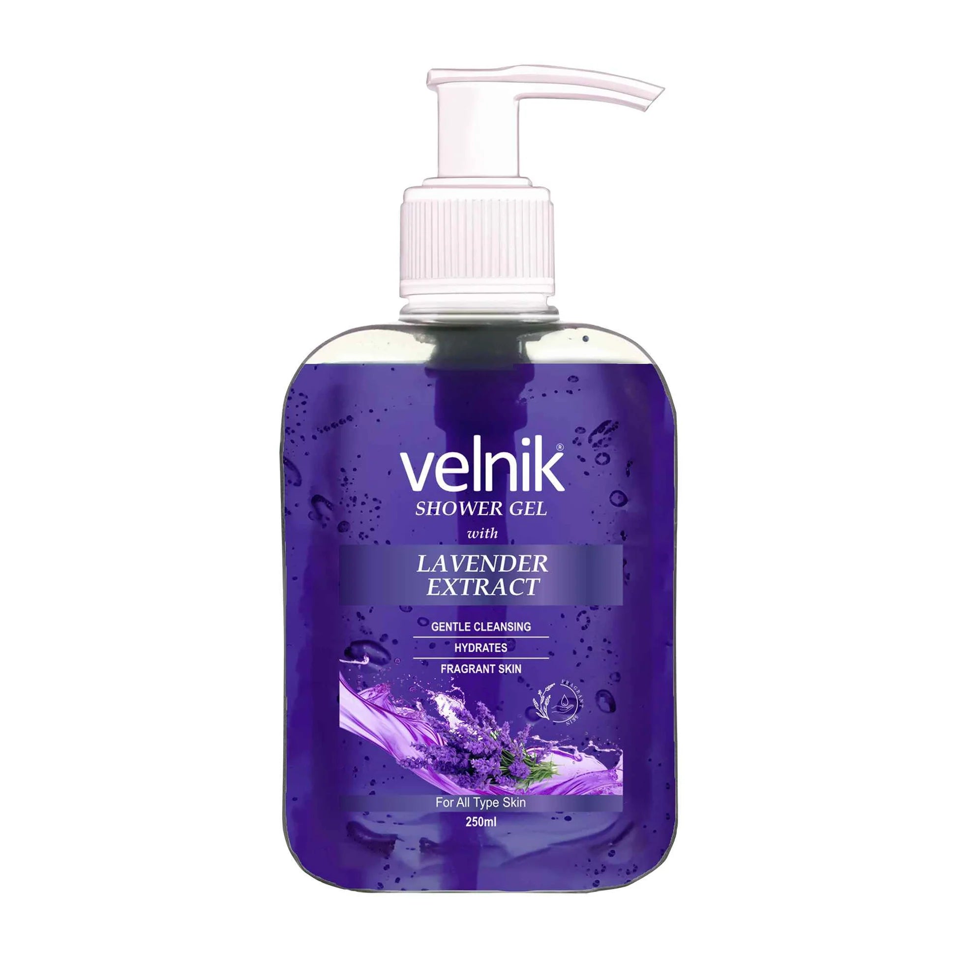 Velnik Shower Gel with Lavender Extract | 250ml | Pack Of 3