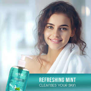 Velnik Shower Gel with Refreshing Mint Extract – Cool, Energizing & Fresh Feel | Buy 1 Get 1 Free