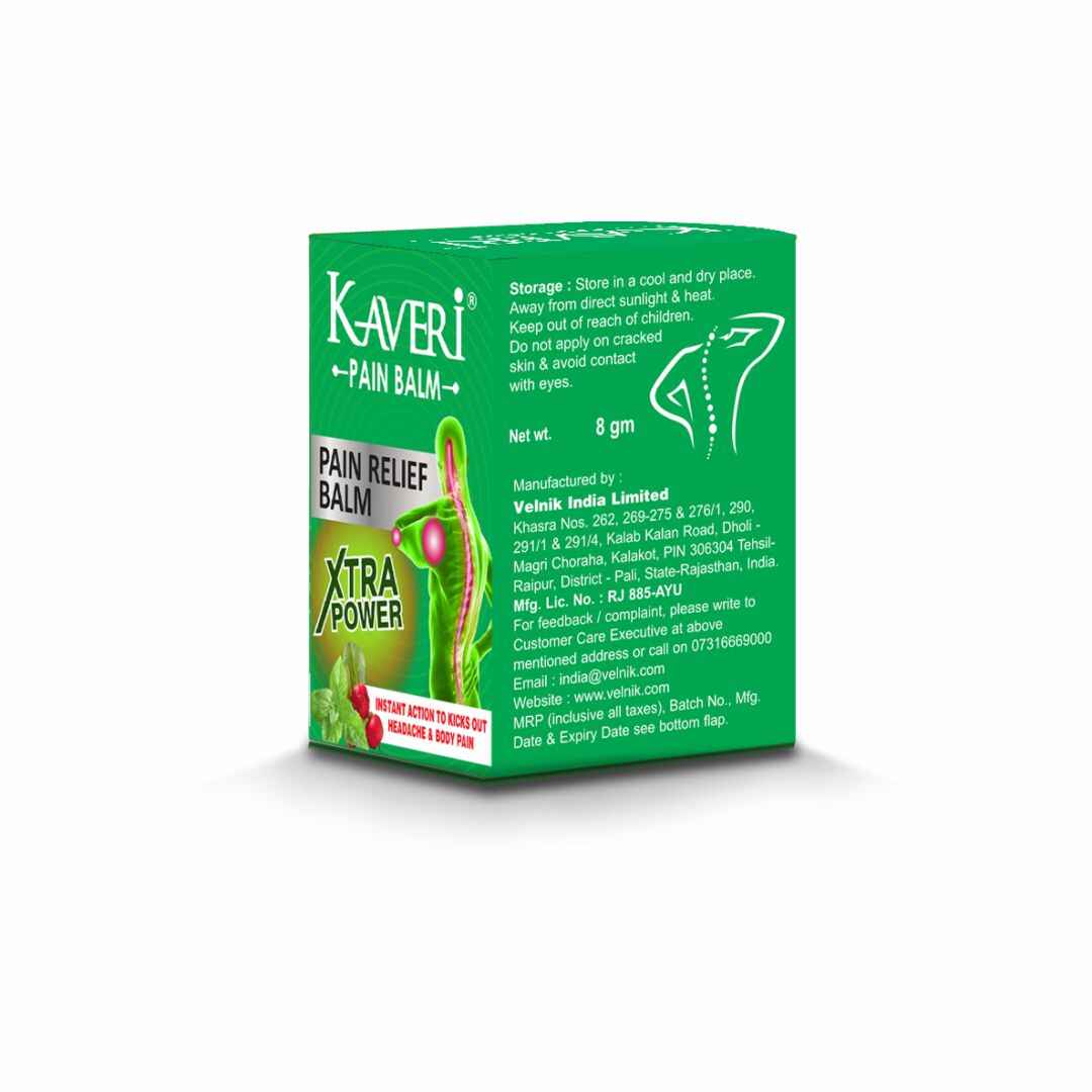 Kaveri Pain Balm Xtra Power – Natural Ayurvedic Pain Relief (Pack of 10)