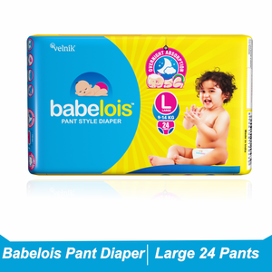 Babelois Pant Style Diapers for Babies| New Baby Diapers with Cottony Soft Advance Gel Technology | Overnight Absorption (S, L, M, 24, count)