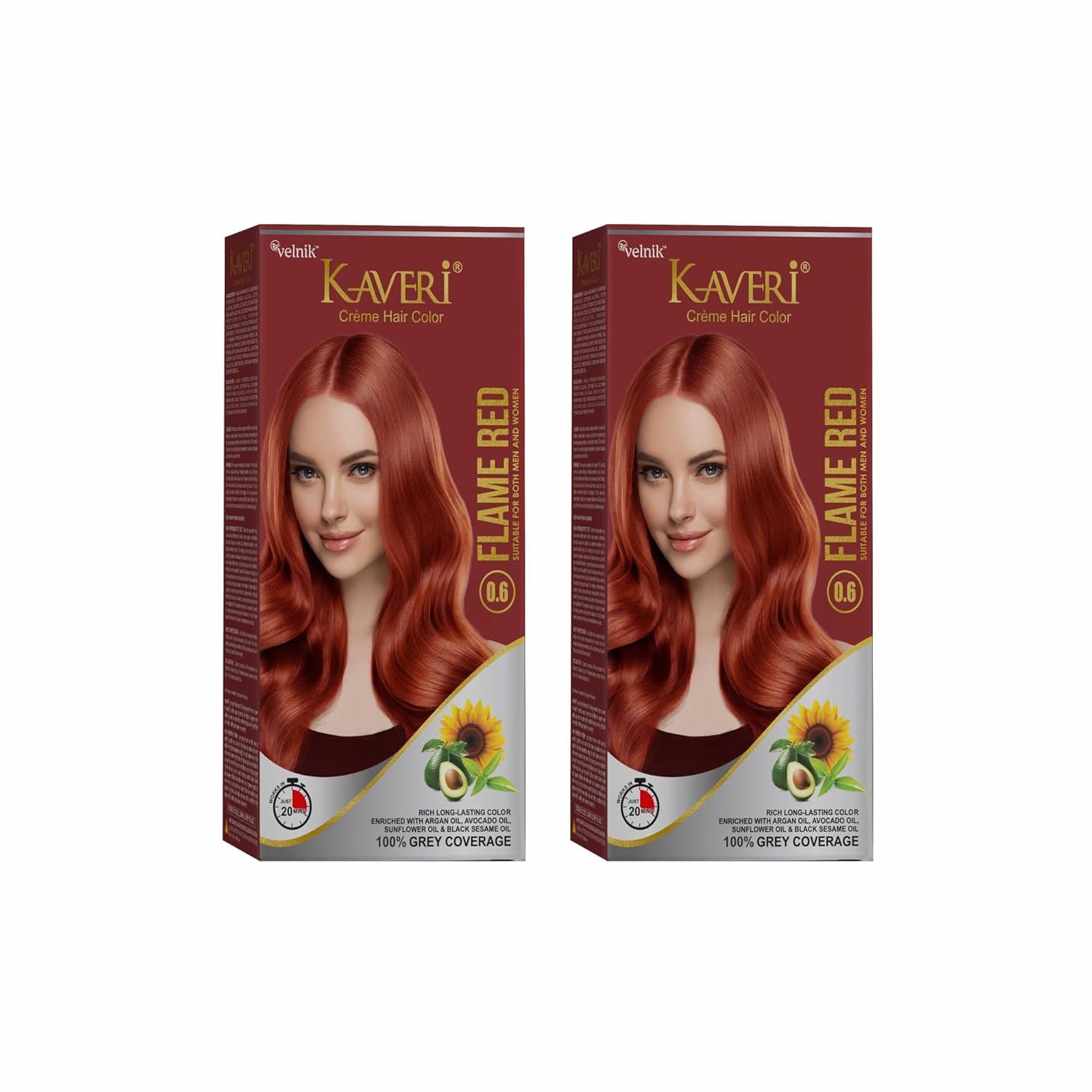 Kaveri Creme Hair Color - Organic Hair Colour With Grey Coverage - Long Lasting Conditioning Hair Color - For Natural Looking Results