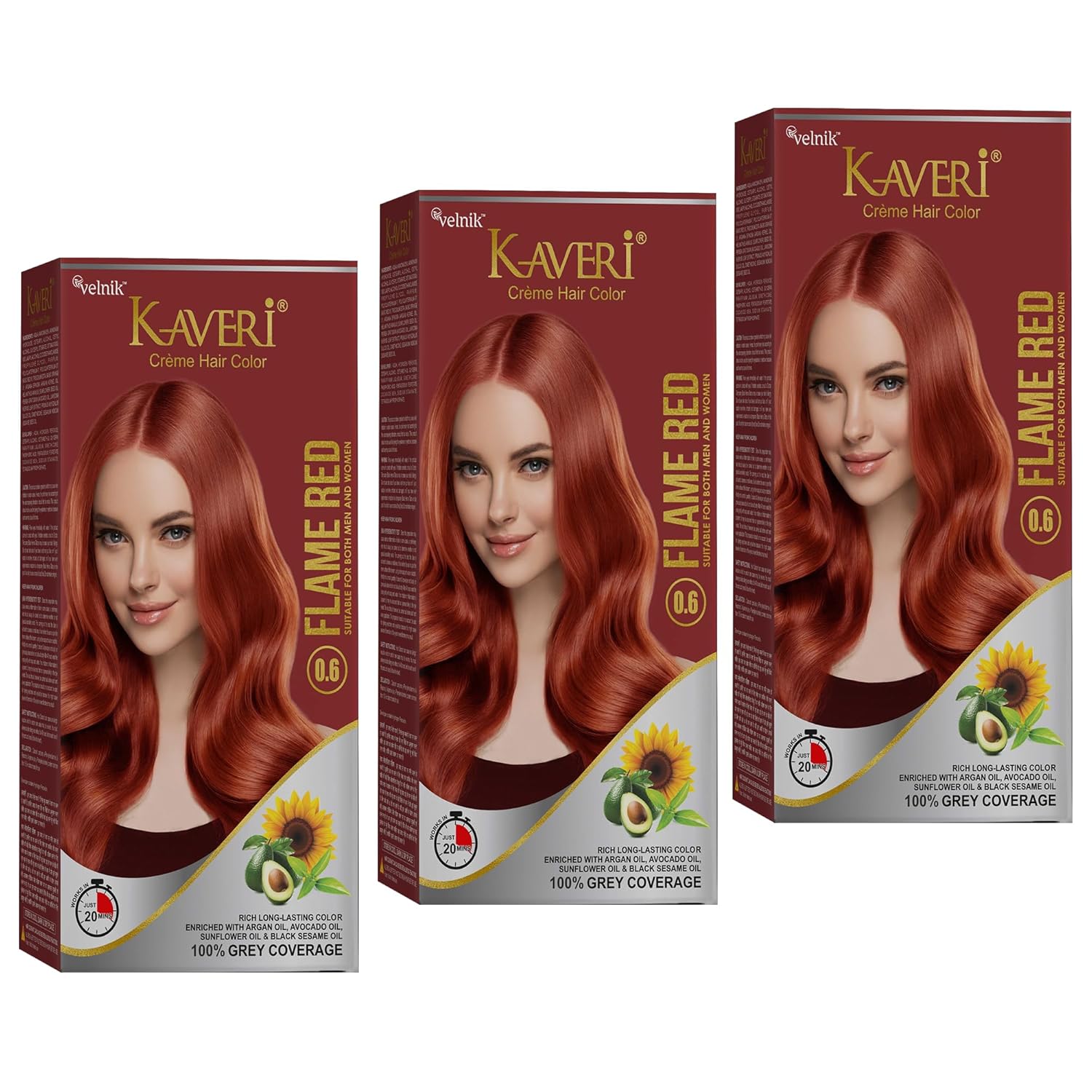 Kaveri Creme Hair Color - Organic Hair Colour With Grey Coverage - Long Lasting Conditioning Hair Color - For Natural Looking Results