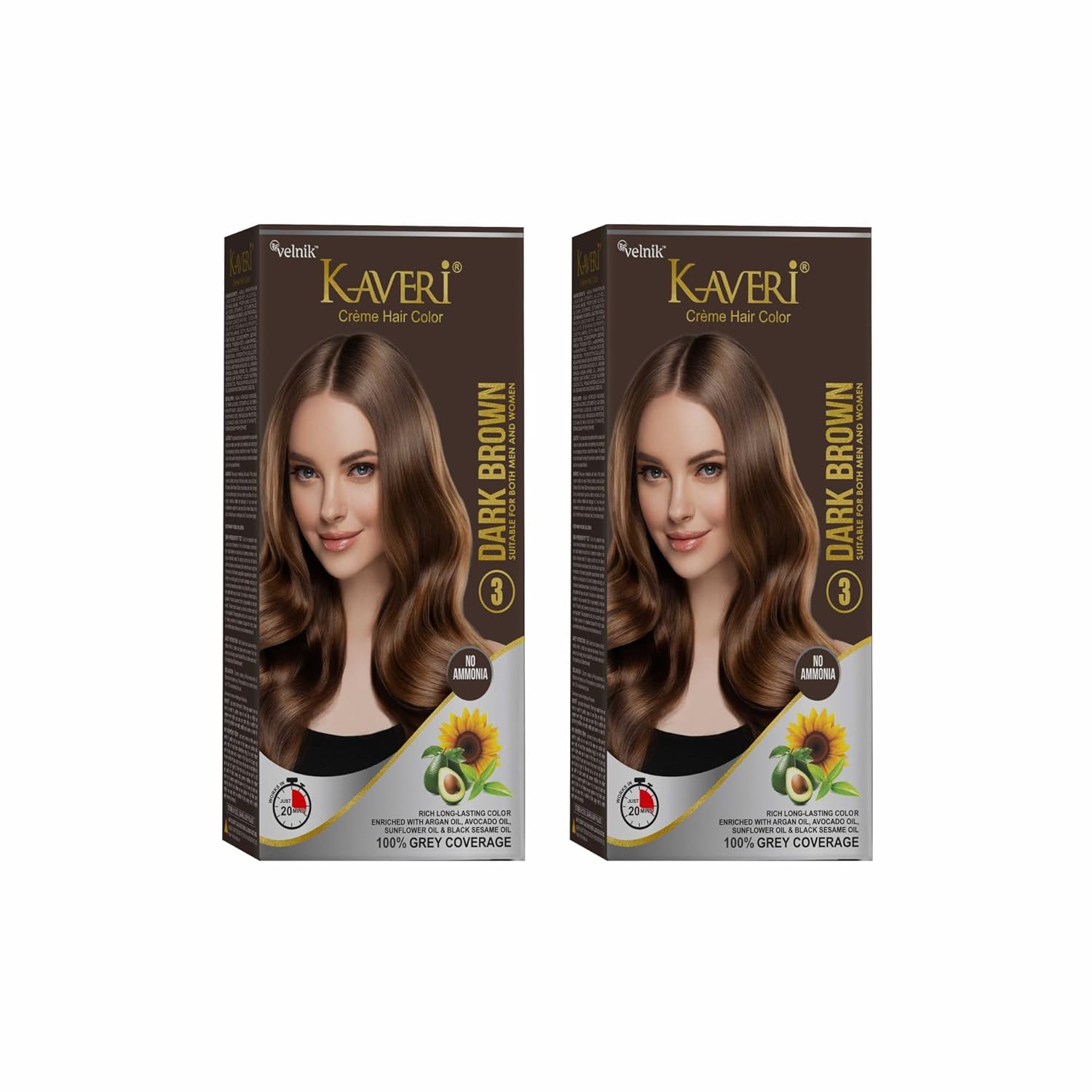 Kaveri Creme Hair Color - Organic Hair Colour With Grey Coverage - Long Lasting Conditioning Hair Color - For Natural Looking Results
