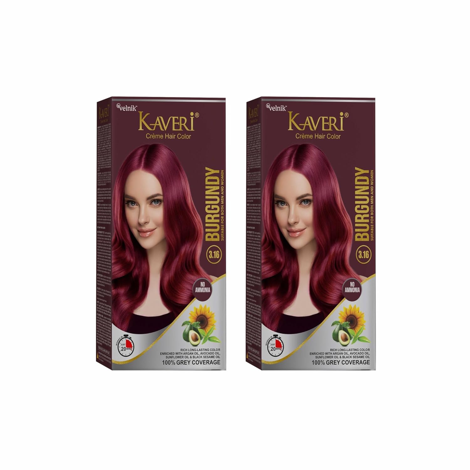 Kaveri Creme Hair Color - Organic Hair Colour With Grey Coverage - Long Lasting Conditioning Hair Color - For Natural Looking Results