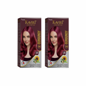 Kaveri Creme Hair Color - Organic Hair Colour With Grey Coverage - Long Lasting Conditioning Hair Color - For Natural Looking Results