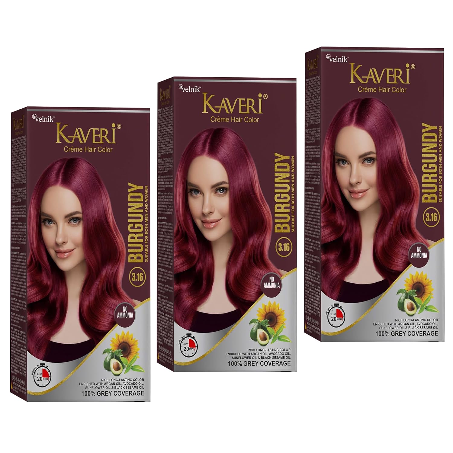 Kaveri Creme Hair Color - Organic Hair Colour With Grey Coverage - Long Lasting Conditioning Hair Color - For Natural Looking Results