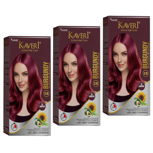 Kaveri Creme Hair Color - Organic Hair Colour With Grey Coverage - Long Lasting Conditioning Hair Color - For Natural Looking Results