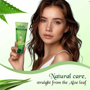 Elois Aloe Vera Gel fresh Soothing Moisturizer for Face, Skin, Hair and Sunburn Relief, Natural Hydrating Gel for All Skin Types, Paraben-Free, Non-Greasy 100ml