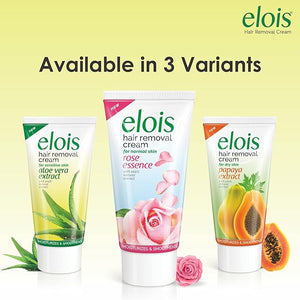 Elois Hair Removal Cream for Women & Girls | Hair Remover Cream for Bikini Area & Private Parts | Silky Soft Skin with Aleo Vera Essence | For Legs, Underarms & Arms - 50g (Pack of 1, 2, 4, 6, 8)