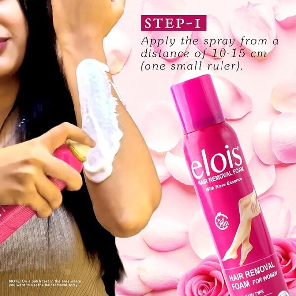 Elois Rose Hair Removal Foam Spray for Women 200ml (Pack of 1 & 2)