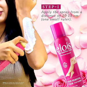 Elois Rose Hair Removal Foam Spray for Women 200ml (Pack of 1 & 2)