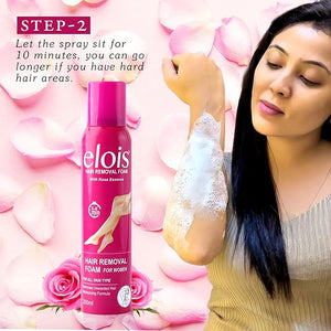 Elois Rose Hair Removal Foam Spray for Women 200ml (Pack of 1 & 2)