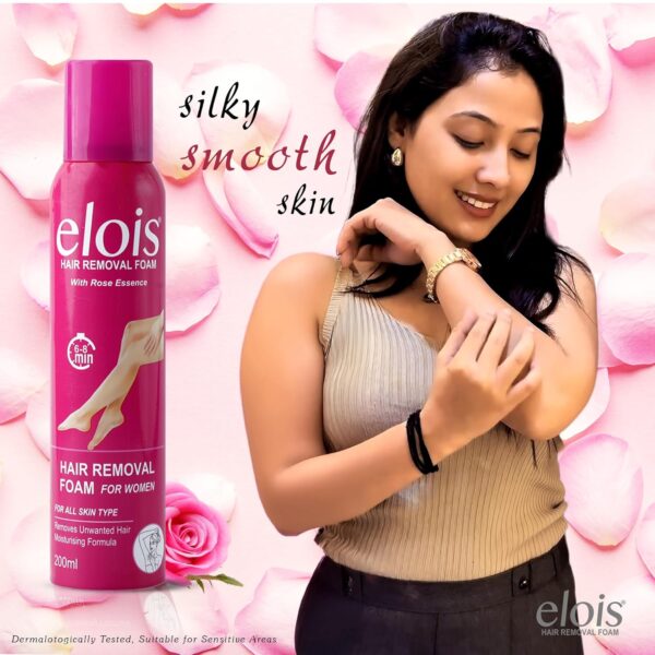 Elois Rose Hair Removal Foam Spray for Women 200ml (Pack of 1 & 2)