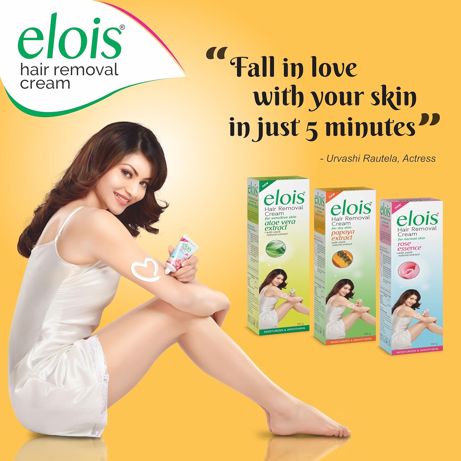 Elois Hair Removal Cream for Women & Girls | Hair Remover Cream for Bikini Area & Private Parts | Silky Soft Skin with Papaya Essence | For Legs, Underarms & Arms – 100g (Pack of 2)