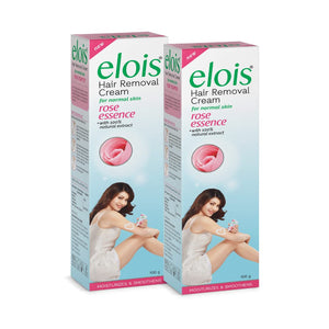 Elois Hair Removal Cream for Women & Girls | Hair Remover Cream for Bikini Area & Private Parts | Silky Soft Skin with Rose Essence | For Legs, Underarms & Arms – 100g (Pack of 2)