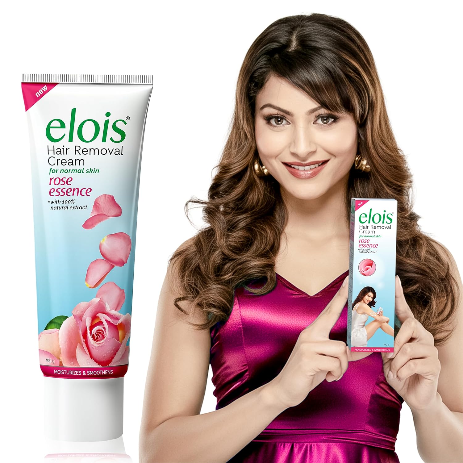 Elois Hair Removal Cream for Women & Girls | Hair Remover Cream for Bikini Area & Private Parts | Silky Soft Skin with Rose, Aloe Vera and Papaya Essence | For Legs, Underarms & Arms – 100g (Pack of 1)