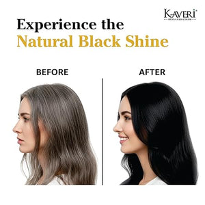 KAVERi Natural Black Henna Hair Color |Hair Color Dye For Men Women|No Ammonia Enriched With Vital Herbs 10Gm