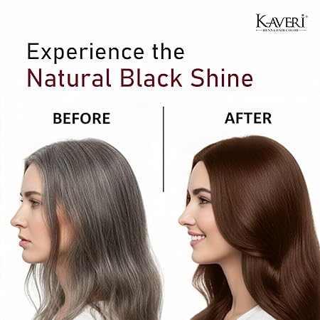 Kaveri Henna-Based Hair Color Natural Brown for Men & Women | No Ammonia, Enriched with Vital Herbs | Long-Lasting Hair Dye | 15g