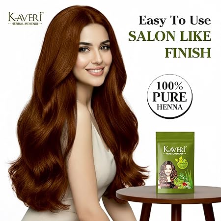 Kaveri 9 Herbs Herbal Henna Powder Organic Natural Green Heena for Hair Colour Nourishes Conditions & Strengthens No Harsh Chemicals All Hair Types – (15g) Pack Of 10