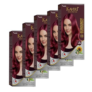 Kaveri Creme Hair Color - Organic Hair Colour With Grey Coverage - Long Lasting Conditioning Hair Color - For Natural Looking Results