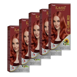 Kaveri Creme Hair Color - Organic Hair Colour With Grey Coverage - Long Lasting Conditioning Hair Color - For Natural Looking Results