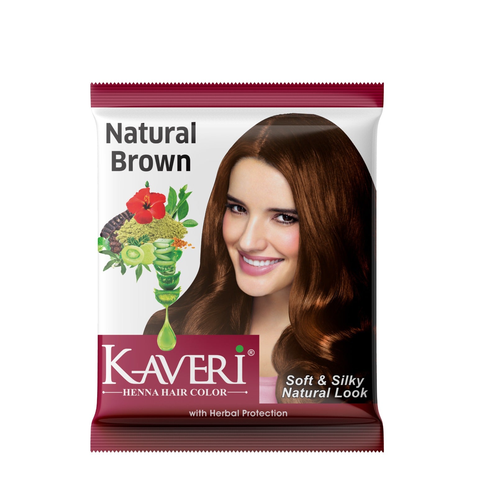 Kaveri Henna Hair Color - Natural Black & Brown, Chemical-Free (Pack Of 20 Sachet)