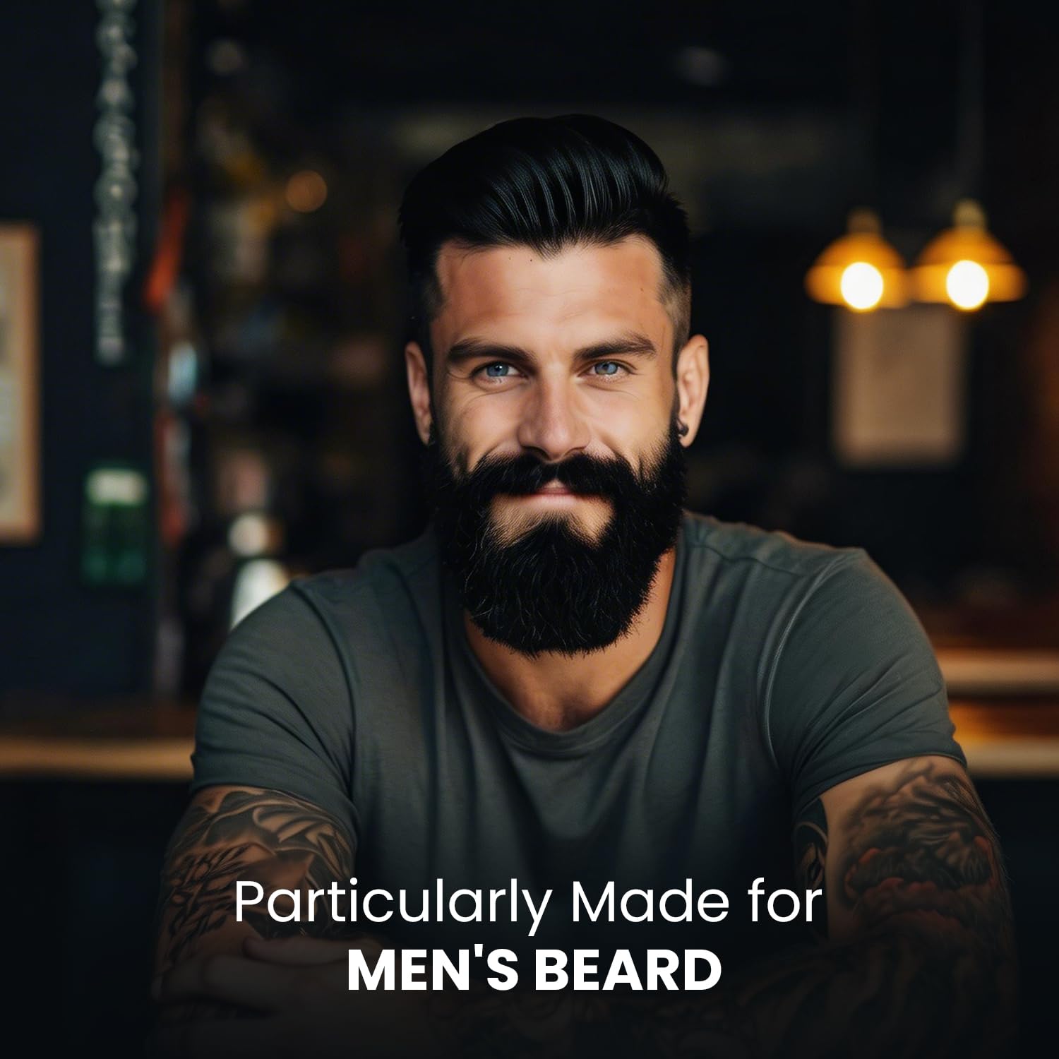 Kaveri Beard Color for Men – Natural Black | No Ammonia Beard Dye | 10 Minute Gray Coverage | Permanent Beard Moustache & Sideburn Color | With Developer & Brush | 60g + 60ml