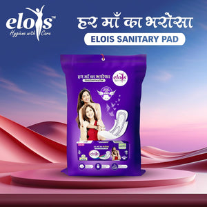 Elois Sanitary Pad for Women Girls Ultra Soft Cotton Period Pads for Women | 40 Soft Cotton Pads for All day Ultra Comfort | Locks Heavy flow | Prevent Rashes | Odour Control – XL (280mm) (Pack of 2)