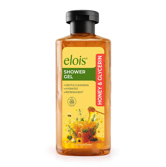 Elois Body Shower Gel For Gentle Cleansing With Deep Nourshing Formula Hydrates Skin for Women & Men Suitable for All Skin Types 300ml (Honey)