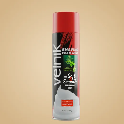 Shaving Foam Mint with Aloe Vera & Tea Tree Oil | Soft & Smooth Comfortable Shave | Refreshing Mint Foam | For Men | 400g