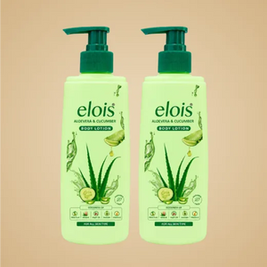 Elois Aloe Vera & Cucumber Body Lotion – Deep Hydration & Smooth Skin Formula (Pack of 2)