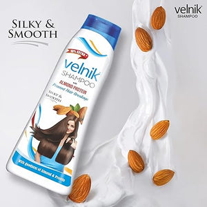 Velnik Anti Dandruff Shampoo for Hair fall control damaged undernourished & hair strengthening with Natural Herb & Almond Protein For All Types of Hair (187 ml)