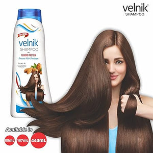Velnik Anti Dandruff Shampoo for Hair fall control damaged undernourished & hair strengthening with Natural Herb & Almond Protein For All Types of Hair (187 ml)