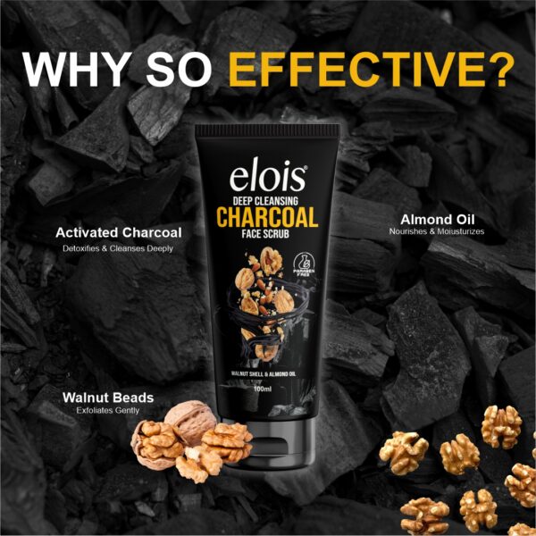 Elois activated charcoal face scrub